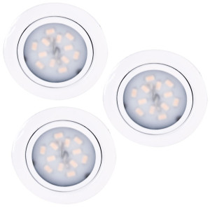 3er Set LED Einbaustrahler rund Schlafzimmerlampe Paulmann