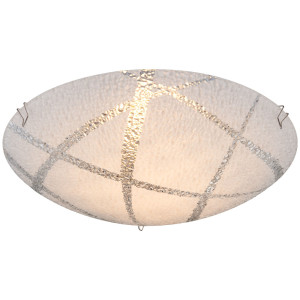 LED Deckenlampe, Chrom, Glas, 25 cm, FERDI