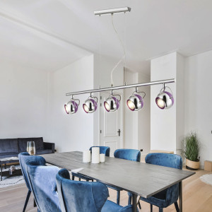 LED Hängeleuchte, bewegliche Spots,H 120 cm, SPLASH