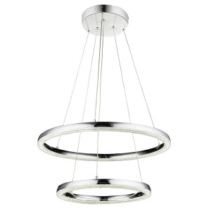 LED Kristall Hängelampe, Fernbedienung, 65 cm, SIGGI