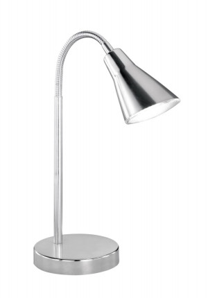 Stilvolle 4,5 Watt LED Tischleuchte in Nickel matt