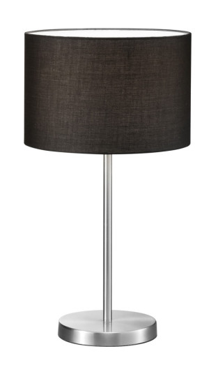 Makellose 1-flammige Tischleuchte in Nickel matt