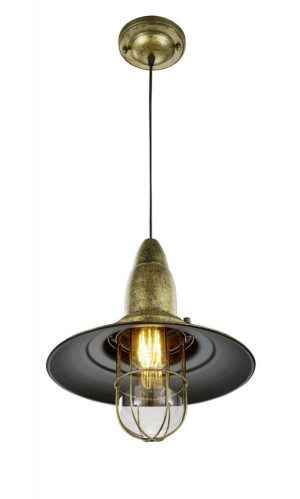 Exquisite 1-flammige Hängeleuchte in Altmessing