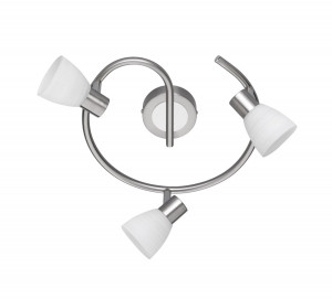 Kunstvoller 12 Watt LED Strahler in Nickel matt