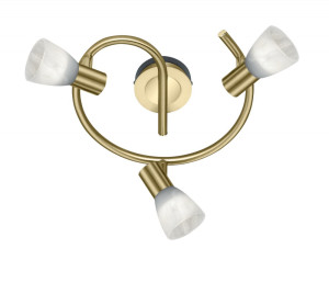 Klassischer 18 Watt LED Strahler in Messing matt