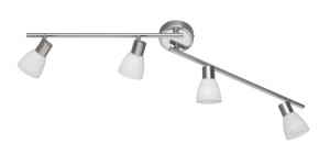 Charmanter 16 Watt LED Strahler in Nickel matt