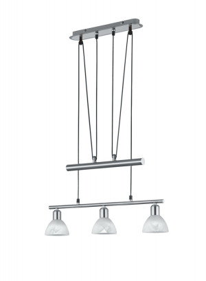 Stilvolle 18 Watt LED Hängeleuchte in Nickel matt
