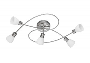 Stilvolle 20 Watt LED Deckenleuchte in Nickel matt