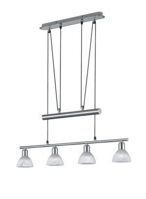 Schicke 24 Watt LED Hängeleuchte in Nickel matt