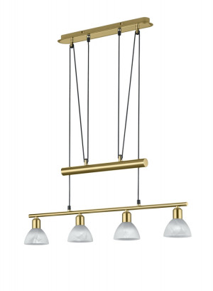 Attraktive 24 Watt LED Hängeleuchte in Messing matt