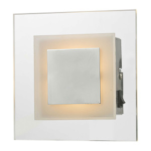 LED Wandleuchte, Chrom, Glas L 15 cm,  UNIVERSE