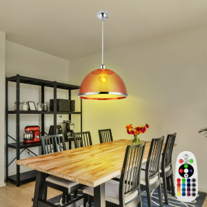RGB LED Pendellampe in rot für Ihren Wohnraum CARLO