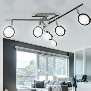 LED Spotleiste, Chrom, verstellbare Strahler , 27,5 cm
