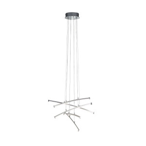 LED Hängeleuchte, Chrom, silber, 60 cm, STELLA