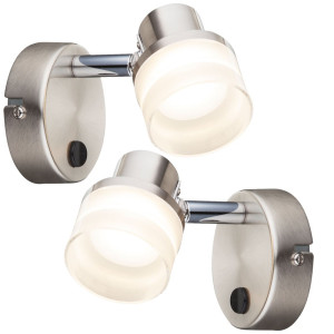 LED Wandleuchte mit beweglichem Spot im 2er Set