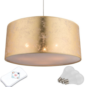 Elegante RGB LED Hängeleuchte aus Textil für Ihre vier Wände