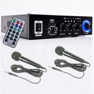 Karaoke Verstärker Bluetooth MFA1200USB und zwei Mikrofonen