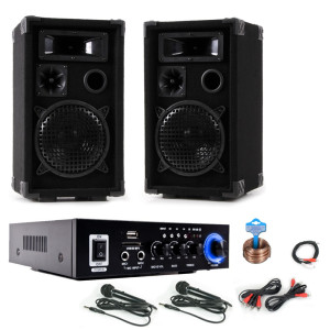 Karaokeanlage mit Boxen Bluetooth Verstärker DJ-Party 10