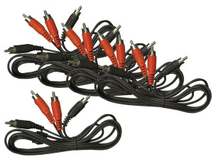 5er Set 1,5m Cinch-Verbindung Stereo Stecker/Stecker