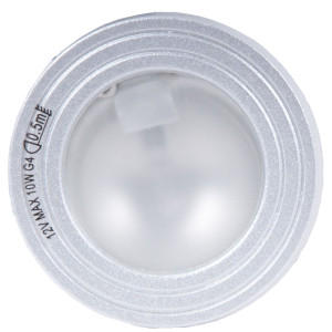 Einbaustrahler, Aluminium, Glas, rund, silber
