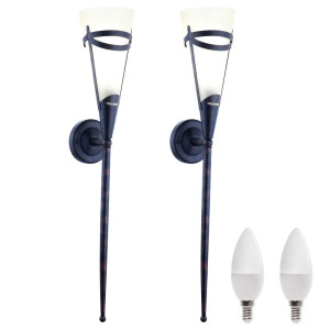 2er Set Wandleuchten mit LED Leuchtmittel