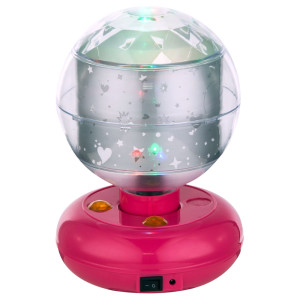 RGB LED Discokugel Tischlampe, rotierend, bunt, 14 cm, DISCO