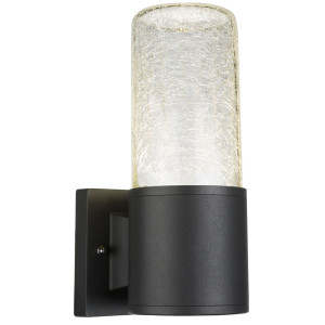 LED Außen Wandleuchte, Aluminium Druckguss, Anthrazit, Glas