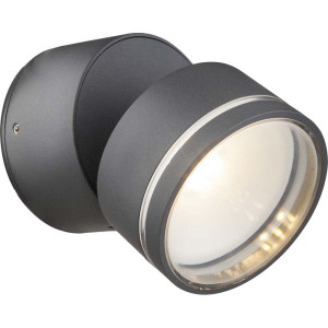 LED Außen Wandleuchte, rund, Aluminium Druckguss, Anthrazit