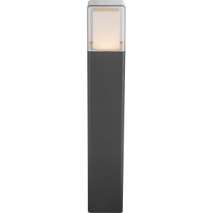 LED Sockelleuchte, schwarz, Alu, Glas, H 50 cm, DALIA