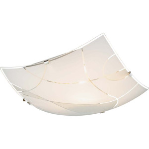 Design Deckenleuchte aus Glas mit Dekorlinien