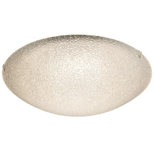 LED Deckenleuchte, Chrom, Glas geeist, 40 cm, TRIA