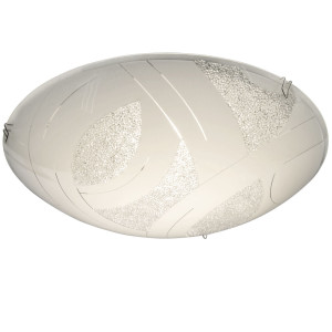 LED Deckenleuchte, Kristalle, Chrom, Glas, 30 cm, NOIR
