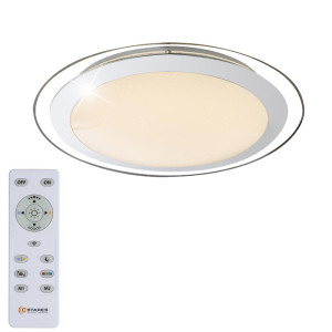 LED RGB Deckenleuchte aus Chrom inkl. Fernbedienung NICOLE