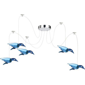 Design 30W LED Deckenleuchte aus Acryl blau BIRD