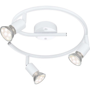LED Deckenleuchte, Metall, weiß, Glas