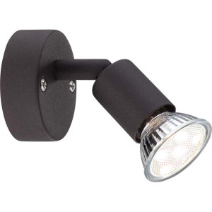 LED Wandleuchte, Metall, rostfarbe, Glas, Wandschild rund