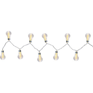 LED Lichterkette, Glühbirnen Optik, Zeitschaltuhr, Batterien