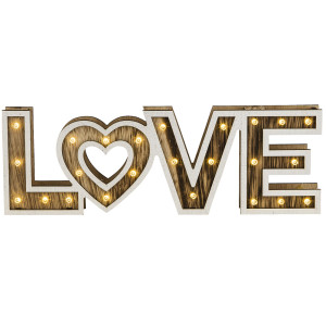 Design LED Deko - Tischleuchte mit dem Schriftzug "LOVE"