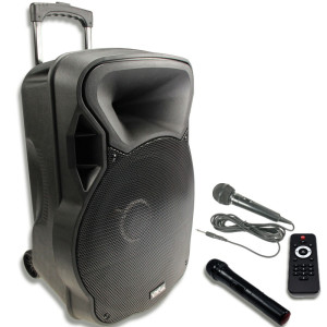 700W PA Musikanlage, USB/SD, Gitarreneingang, Mikrofon, Party-Licht