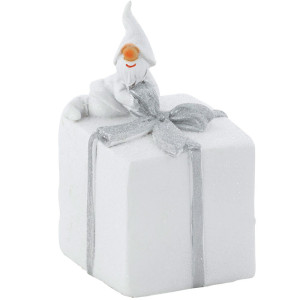 Weihnachts Paket, Santa Claus, Dekofigur, Keramik, H 6 cm