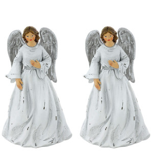 2er Set Engel Stehfiguren, Höhe von 12 cm