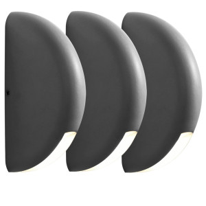 3er Set LED Luxus Wandleuchten für den Außenbereich