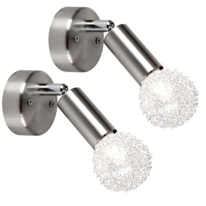 2er Set Wandleuchten mit beweglichem Spot