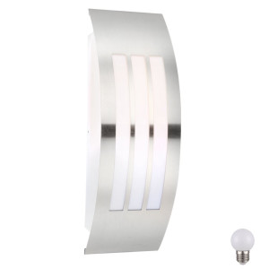LED Außenbereich Wandleuchte, opal weiß, H 32 cm CORNUS