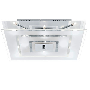Design Deckenleuchte aus klarem und satiniertem Glas GENUA 1