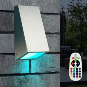 RGB LED Wandeleuchte für den Außenbereich mit Fernbedienung