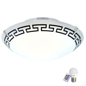 RGB LED Deckenlampe mit gemustertem Lampenschrim HARRY
