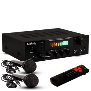 HiFi Verstärker Bluetooth MP3 mit 2 Mikrofonen AMP 5000 BT
