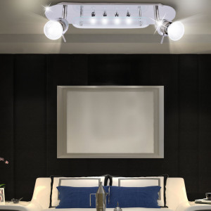 LED Wand-/Deckenlampe aus Metall und Glas RINGO