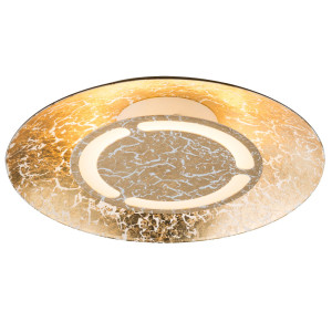 LED Deckenleuchte, gold, weiß patiniert, 21,5 cm, TABEA